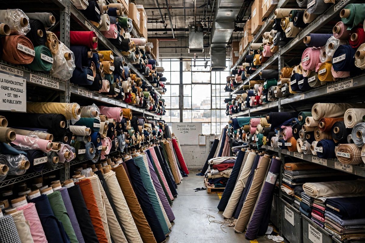 Custom fabric sourcing in the LA Fashion District