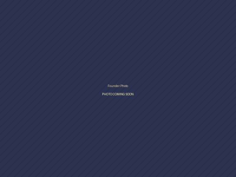 Placeholder graphic — founder photo coming soon