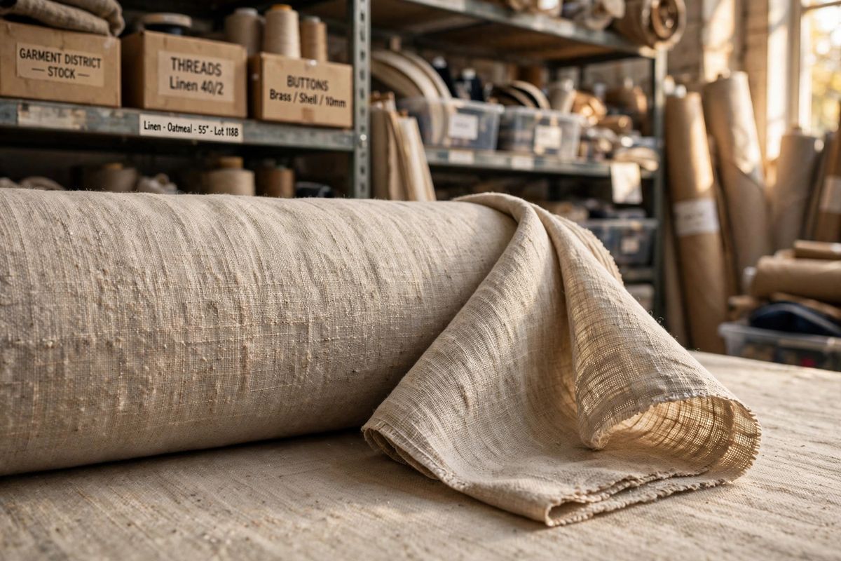 Deadstock European linen fabric