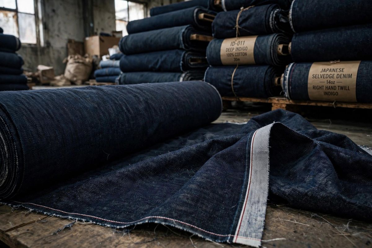 Deadstock Japanese selvedge denim fabric