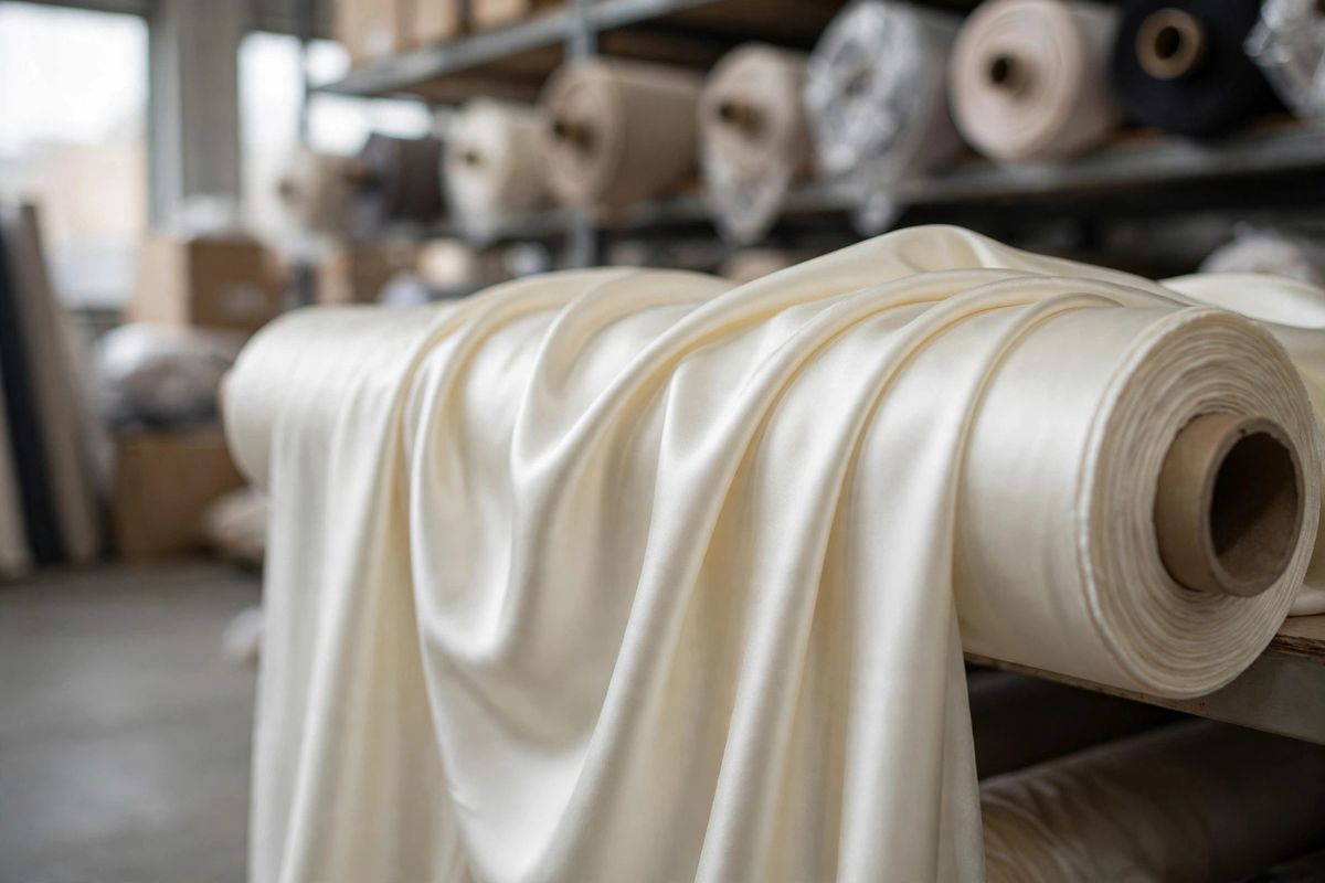 Deadstock silk charmeuse fabric
